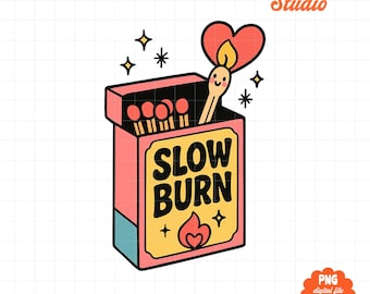 Slow Burn Romance PNG, BookTok Trope Design, Romance Reader PNG, Bookish Aesthetic PNG, Cute Reading Sticker