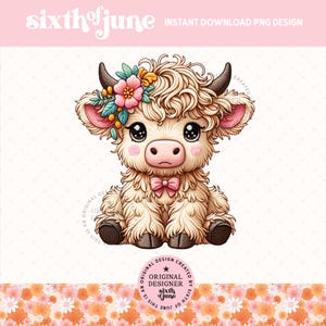 Beach Vibes Highland Cow Png, Trendy Summer Sublimation, Vacation Png Design, Sweet Summer Clipart, Cute Summer Girl Highland Cow Png, POD