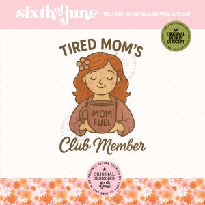 Fated Moms Club PNG, téléchargement numérique pour les chemises, conception drôle de vie de maman, graphique de citation de maternité, art imprimable à la mode de maman fatiguée, POD, DTF