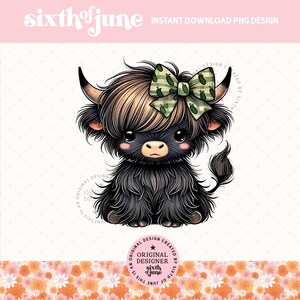 Highland Cow Png, Coquette Highland Cow Design, Western Png, Cow Bundle, Highland Cow Art, Cute Cow Png, Cow Design, Western Sublimation