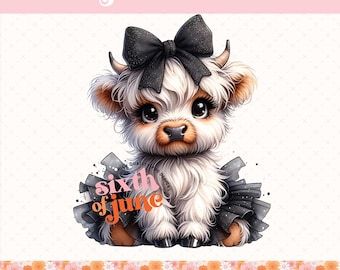 Cute Highland Cow Png, Highland Cow PNG Design, Watercolor Cow Clipart, Cow Bundle, Highland Cow Art, Trending Cow Sublimation, DTF, POD,