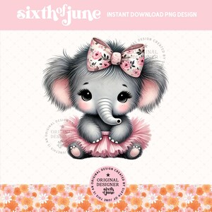 Cute Spring Tutu Elephant Png, Safari Spring Decor Sublimation Design, Summer Jungle Nursery Graphics, Elephant Lover Png, Elephant Tshirt