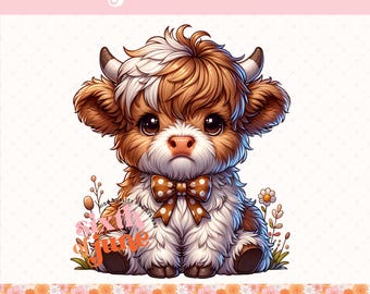 Trending Highland Cow Design, Highland Cow Png, Western Png, Cow Bundle, Highland Cow Art, Cute Cow Png, Cow Design, Western Sublimation