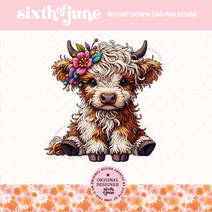 Beach Vibes Highland Cow Png, Trendy Summer Sublimation, Vacation Png Design, Sweet Summer Clipart, Cute Summer Girl Highland Cow Png, POD