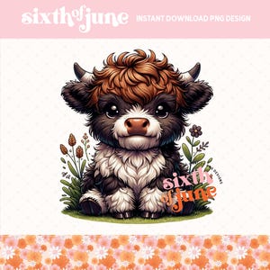 Highland Cow Png, Trending Highland Cow Design, Western Png, Cow Bundle, Highland Cow Art, Cute Cow Png, Cow Design, Western Sublimation