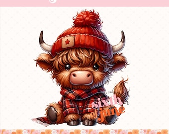 Cute Highland Cow Png, Highland Cow Design, Cow Sublimation, Western Png, Cute PNG Cow, Trending Highland Cow Art, Western Sublimation, POD