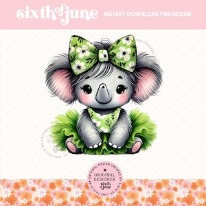 Cute Spring Tutu Elephant Png, Safari Spring Decor Sublimation Design, Summer Jungle Nursery Graphics, Elephant Lover Png, Elephant Tshirt