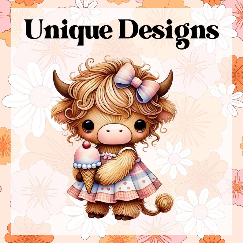 a cute little cow with a big bow on her head