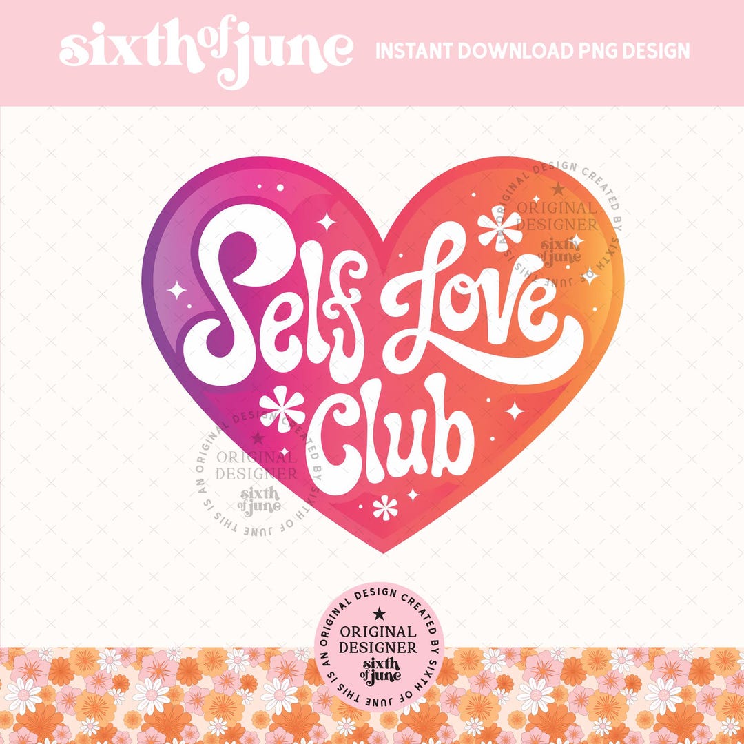 Self Love Club PNG, Mental Health Png, Trendy Positive Thoughts Png ...