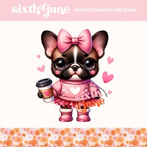 Französische Bulldogge Valentinstag PNG, liebenswerte Frenchie Clipart, Frenchie Liebe PNG, Valentinstag Sublimationsdesign, süßer Hund Png, Trendy POD