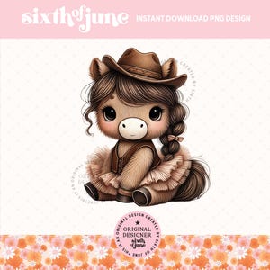 Cowgirl western cheval mignon Png, sublimation tendance, clipart jolie fille de la campagne, printemps animaux de la ferme Png, chemise de cheval cadeau pour amoureux des chevaux