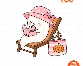 Beach Ghost PNG, Summer Halloween Ghost, Cute Spooky Coquette Design, Ghost Vacation PNG, Pink Aesthetic Ghost