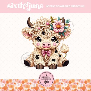 Beach Vibes Highland Cow Png, Trendy Summer Sublimation, Vacation Png Design, Sweet Summer Clipart, Cute Summer Girl Highland Cow Png, POD