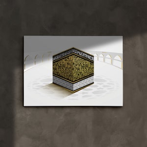 Arte em Tela Sagrada Kaaba - Sinta a Presença da Divindade | Arte Islâmica na Parede | Presentes Muçulmanos
