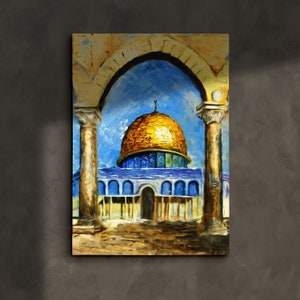 Al-Aqsa Mosque Canvas Print: Islamic Home Decor Art