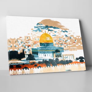 Dome of the Rock Canvas Print: Islamic Wall Art, Jerusalem Decor