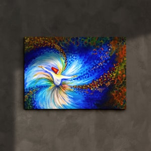 Whirling Dervish Canvas Art: Sufi Islamic Wall Decor