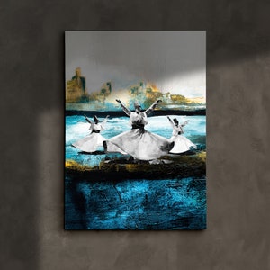 Sufi Silhouettes | Whirling Dervish | Sufi | Sufism | Sufi Wall Art | Islamic Home Art | Islamic Wall Art | Islamic Decoration | Muslim Gift