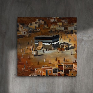 Old Mecca Kaaba Dreams- Islamic Wall Arts for Ramadan Decor