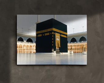 Islamische Wohnkultur-Leinwand von Kaaba - Schmücken Sie Ihr Zuhause mit vom Glauben inspirierter Kunst | Kaaba Wandkunst | Muslimische Wohnkultur