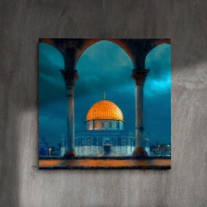 A Journey Through Al-Aqsa&#39;s Canvas Print Story | Masjid Al Aqsa | Quds | Palestine Art | Islamic Canvas | Muslim Gifts | Islamic Home Decor