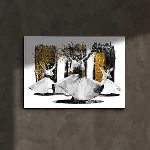 Whirling Dervish Canvas Art: Sufi Dance, Spiritual Home Decor