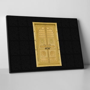 Kaaba Gate Canvas Wall Art | Islamic Wall Art | Muslim Gifts | Kaaba Wall Decor