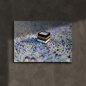 Masjidil Haram impressão em tela arte de parede - capture a tranquilidade do recinto sagrado | Presentes Muçulmanos | Decoração de parede Kaaba