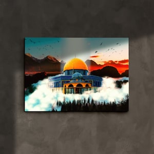 Jerusalem&#39;s Heartbeat - Where Faith and History Collide | Islamic Art | Islamic Canvas | Muslim Gifts | Masjid Al Aqsa | Islamic Wall Art