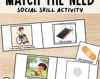Fair vs. Equal – Match the Need | Special Education Kindness Activity + ABA Data Sheet