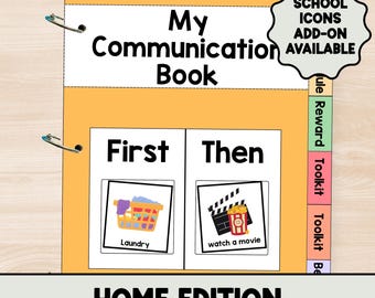 Visual Communication Book: Home Edition- Special Education, Calming Strategies (Instant Download)