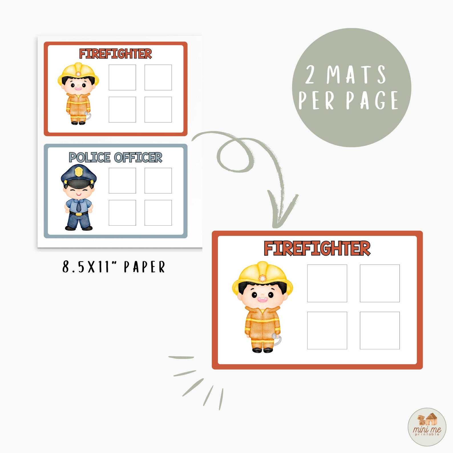 Community Helpers Sorting Game: Montessori Preschool Printable (PDF ...