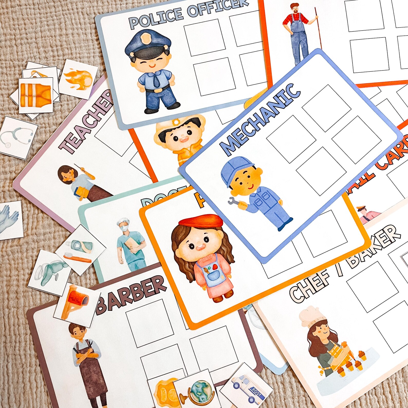 Community Helpers Sorting Game: Montessori Preschool Printable (PDF ...