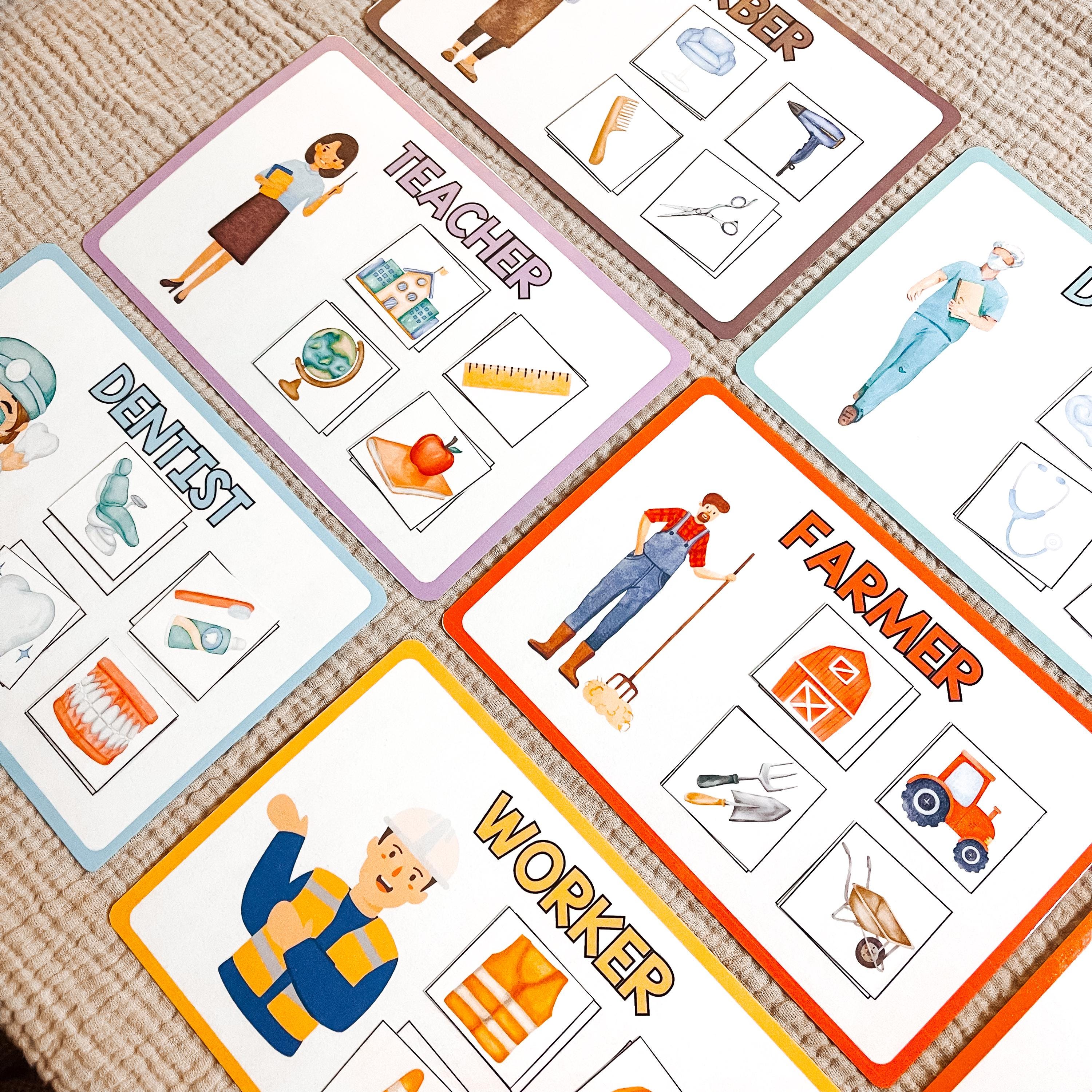 Community Helpers Sorting Game: Montessori Preschool Printable (PDF ...