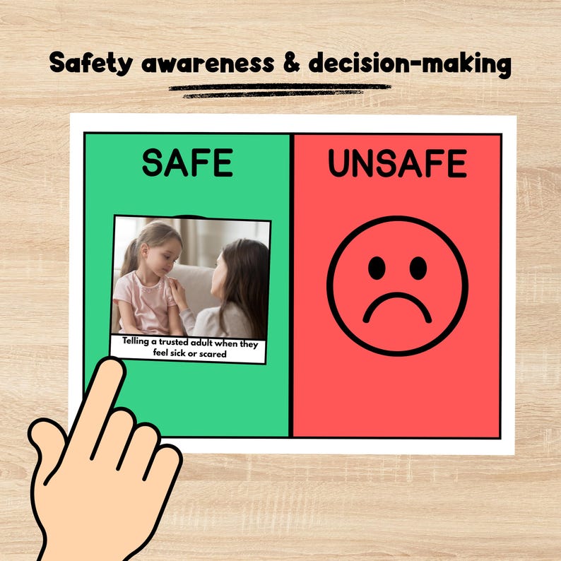 Safe Vs Unsafe Sorting Activity | Real Life Safety Printable for ...