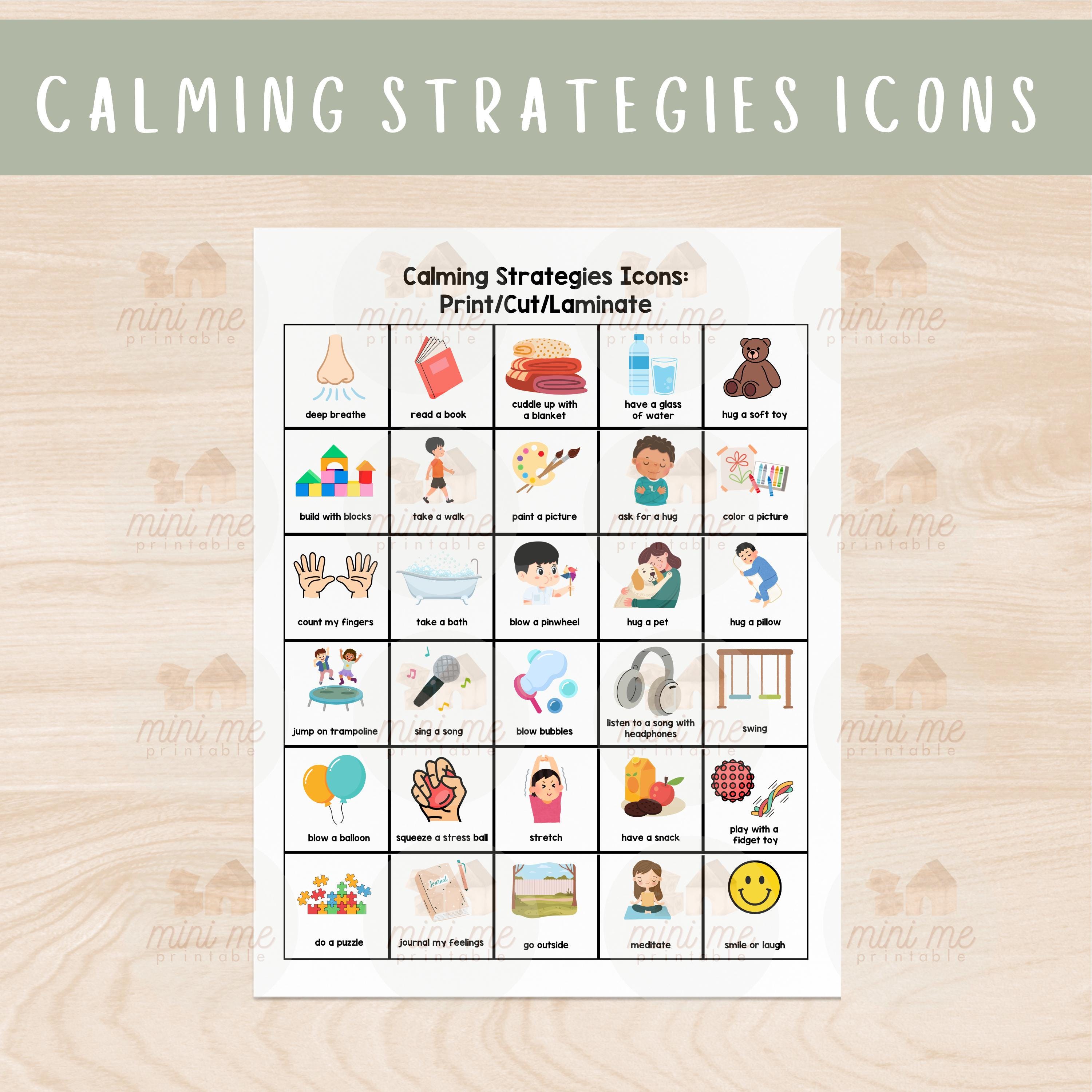 I Need a Break Visual Support Chart With Calming Strategy Icons ...
