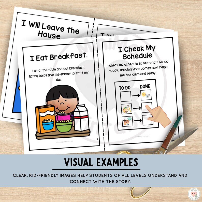 Morning and Night Routine Social Story Bundle: Special Education Visual ...