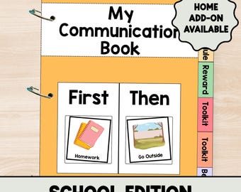 Visual Communication Book: School Edition- Special Education, Calming Strategies (Instant Download)
