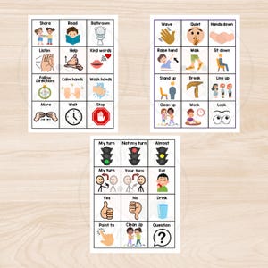 Special Education and Behavior Visual Communication Cue Cards, Behavior ...
