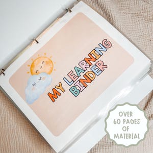 Preschool Learning Binder: kleuterschool druk boek, homeschool printables (direct downloaden)