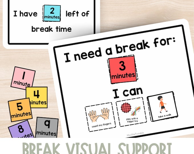 Boardmaker Take a Break/create Your Own Break Card PEC Visual - Etsy Canada