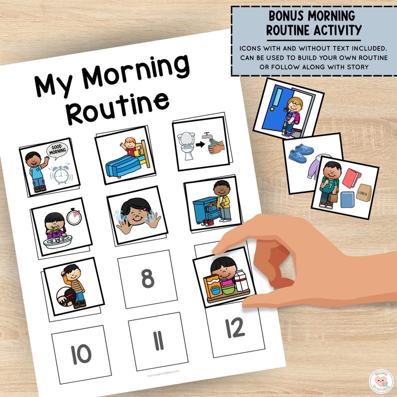 Morning and Night Routine Social Story Bundle: Special Education Visual ...