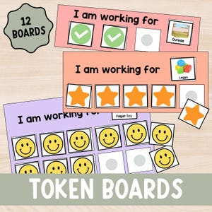 Sistema de tablero de fichas imprimible / Descarga digital PDF