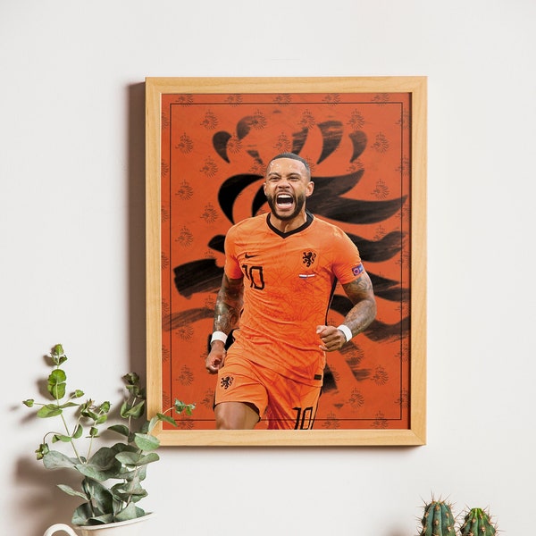 Memphis Depay Poster Netherlands Wall Poster Football Poster Sports Poster Home Decor Room Poster Birthday Gift Poster Office Poster