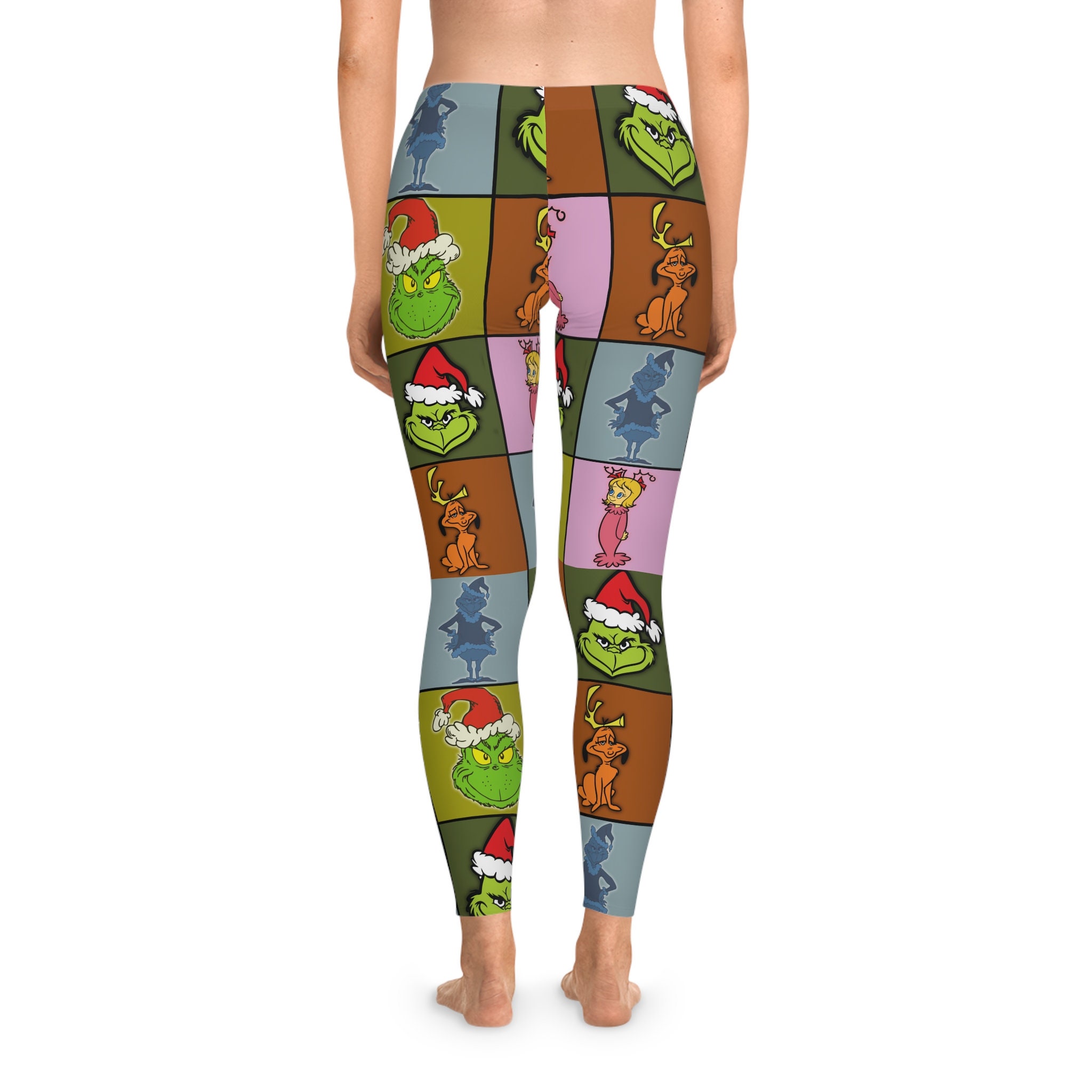 Grinch Leggings Christmas is Mine Yoga Leggings Stretchy Leggings