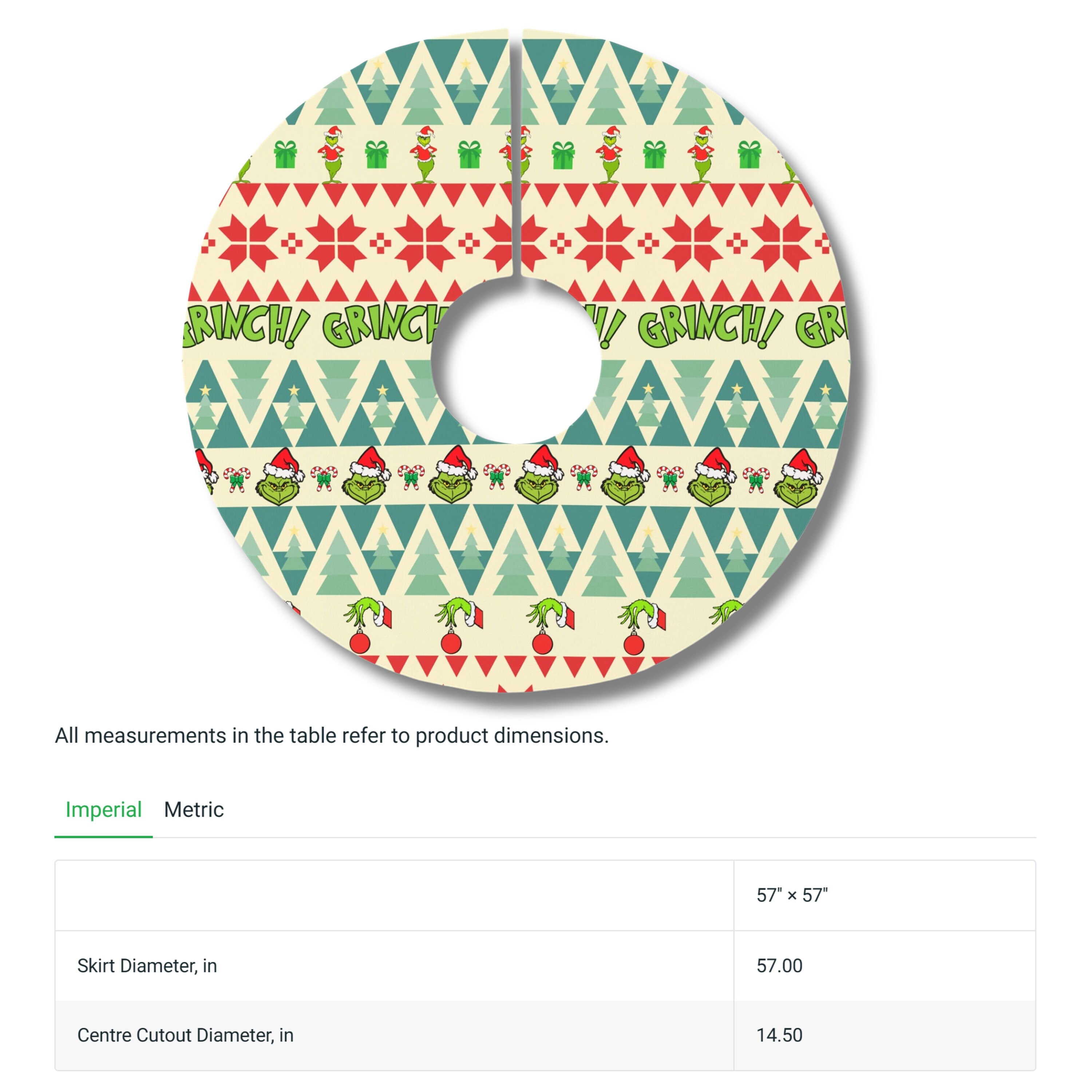 Grinch Tree Skirt Christmas Tree Decor Christmas Tree Skirt Etsy