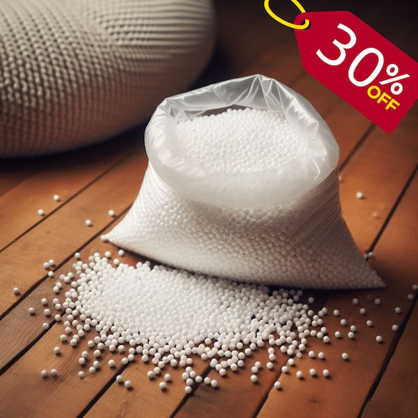 Foam Beads for Bean Bag and Pouf Refill, Doll Stuffing, Milk Bottles & Floam Additive Eco-Friendly. Now 30% Off and Free Shipping!