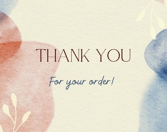 Thank you for your order