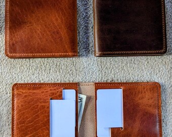 Billetera plegable / Cuero Horween / Diseño minimalista, perfecta para el bolsillo delantero o trasero / Solo 3 disponibles