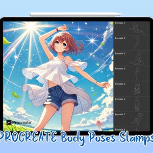 Base Procreate Body Pose Stamps | Female Reproduction Body Stamps | Photoshop Pose Brushes | Clip Studio Paint Poses | Body Brushes